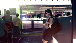假期旅行少女