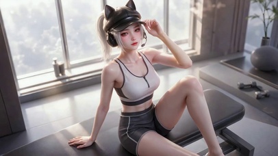 健身房美女露娜