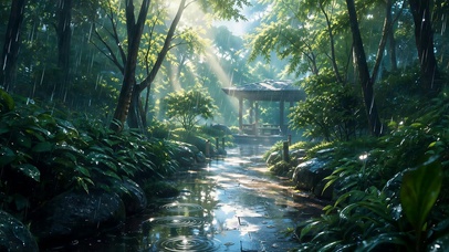 晴光落雨廊