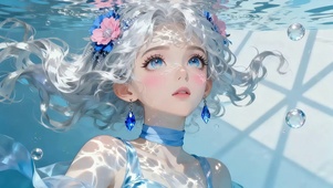 银波边水境少女