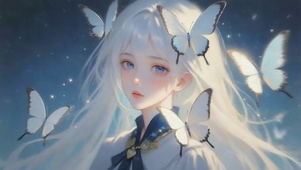 二次元白发少女