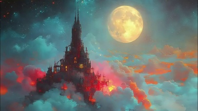 唯美梦幻云上月光古堡