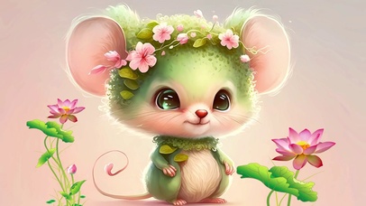 荷花小老鼠
