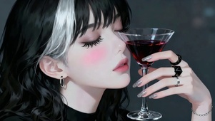 4K 夜境中墨银少女