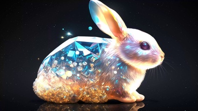 4K水晶兔子