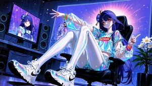 紫夜霓虹炫彩少女-雷电将军