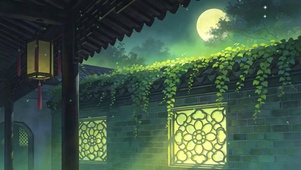 夜景树木
