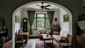 【雨景】上世纪老干部的家