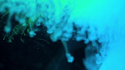 4K 高清  蓝色抽象油漆墨水