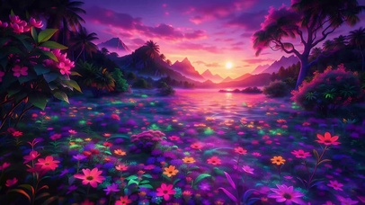 荧光花海