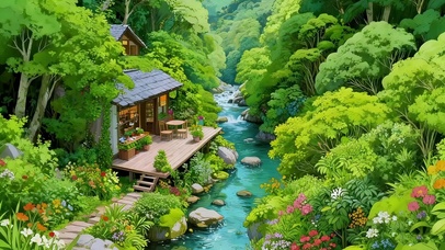 绿色泉水人家