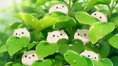 雨天小团子