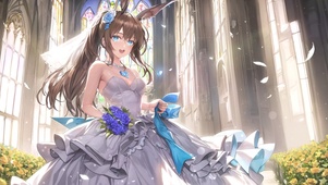 唯美婚纱少女