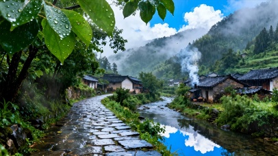 护眼树木乡村河流