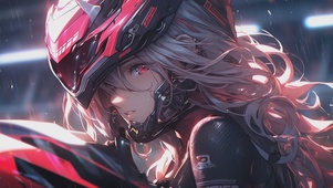 长发女骑