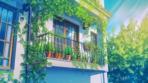 夏天治愈阳台