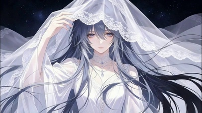 星空婚纱少女