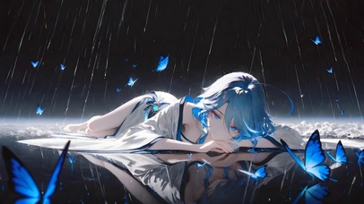 雨天下的芙宁娜