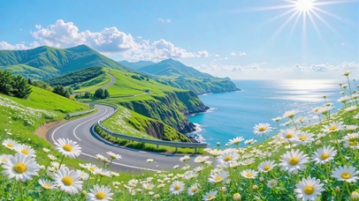 护眼雏菊滨海公路