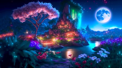 梦幻童话湖边小屋