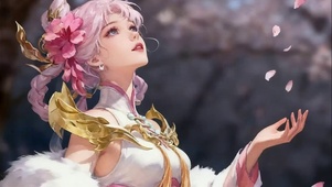 桃花树下的嫦娥