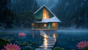 雨天荷叶