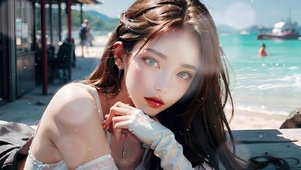 海滨美女