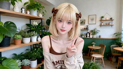 浅棕甜系少女