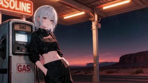 加油站少女