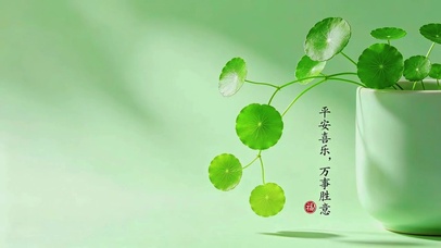 4K护眼治愈铜钱草