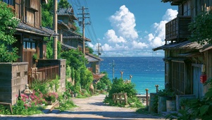 夏日动漫风景