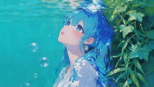 夏日水下女孩