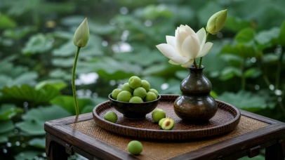 禅意荷塘