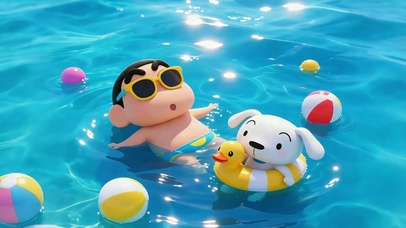 小新与小白的泳池假期