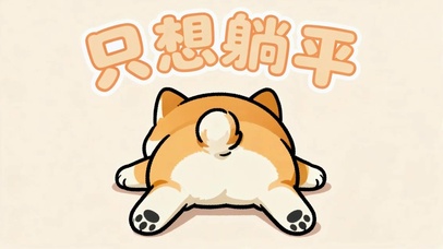 只想躺平可爱狗狗