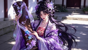 紫衣古风女
