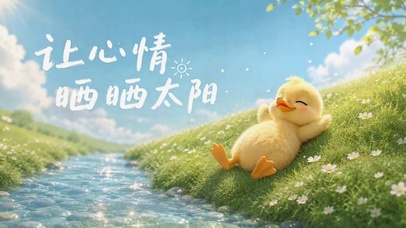 让心情晒晒太阳 治愈萌鸭