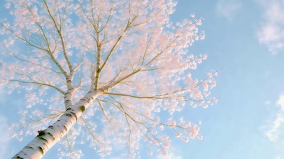 粉色樱花树