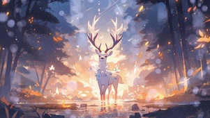 幸运白鹿