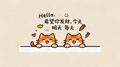 橘猫送福