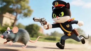 墨猫警长追老鼠