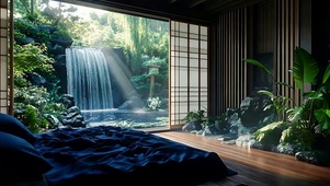 护眼树木河流