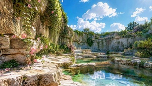 花漫石涧清池治愈风景