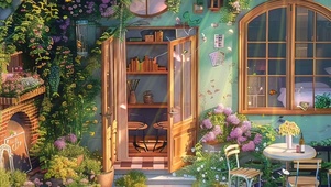 护眼花草树木带鱼屏