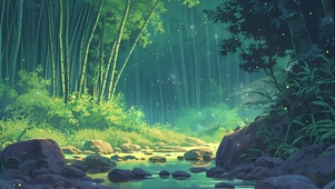 竹林小溪