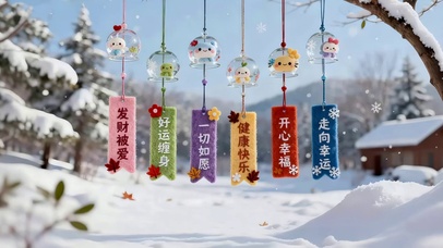 雪景中的风铃