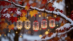 雪天小清新祝福