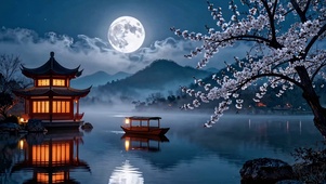 月夜孤舟