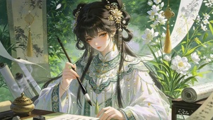 书法女孩