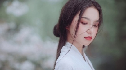 白衣古装美女古风